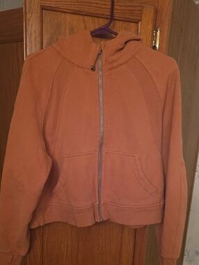 Lululemon Cropped Scuba Jacket - Rust Orange